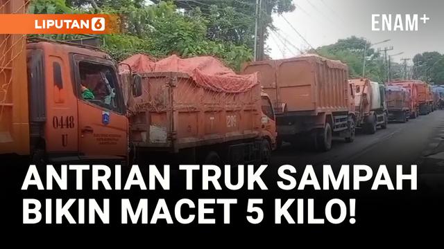 Viral! Antrian Truk Sampah Pemprov Jakarta Bikin Macet Bantargebang
