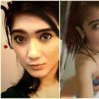 Revi Mariska berpose. (Twitter @RealMe_Revi) 