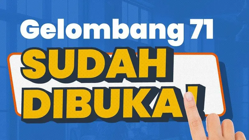 Pendaftaran program Kartu Prakerja gelombang 71 sudah dibuka mulai hari ini Jumat (2/8/2024). Hal itu diumumkan melalui akun media sosial resmi @prakerja.go.id.