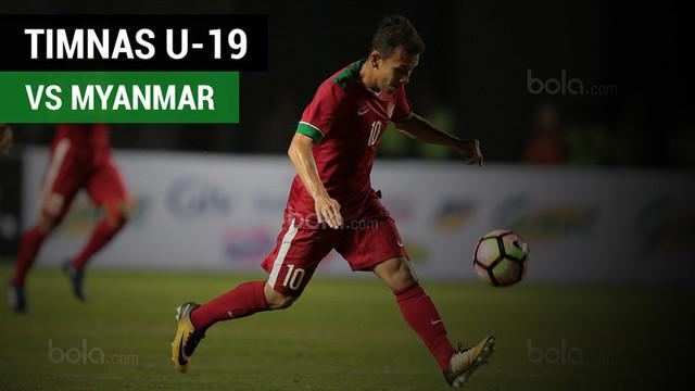 Berita video highlights Piala AFF U-18 Grup B antara Timnas Indonesia U-19 melawan Myanmar, Selasa (5/9/2017).