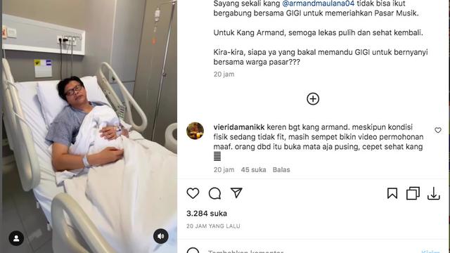 Armand Maulana Dirawat di Rumah Sakit untuk Ketiga Kalinya, Sampaikan Permohonan Maaf Tak Jadi Manggung Bareng GIGI di Festival Pasar Musik