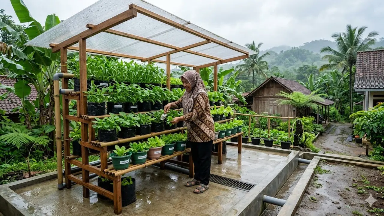 Cara Membuat Kebun Sayur Vertikal Anti Becek saat Musim Hujan