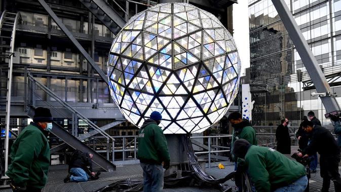 Bola Malam Tahun Baru di Times Square New York. (AFP)