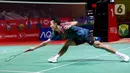 Mengalahkan Lin Chun-yi, Jonatan Christie memastikan tiket laga perempat final Indonesia Masters 2025 yang akan berlangsung Jumat (24/1/2025). (Liputan6.com/Herman Zakharia)
