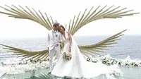 Kim Kurniawan dan Elisabeth Novia menikah (Sumber: Instagram/angelypeggy)elloveess
