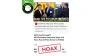 Cek Fakta: Tidak Benar FIFA Pertahankan Indonesia Jadi Tuan Rumah Piala Dunia U-20 dengan Syarat Jaminan Keamanan Peserta