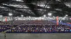Tenda menyelimuti area berkemah di Festival Teknologi Campus Party di Sao Paulo, Brasil, Rabu (31/1). Campus Party adalah festival teknologi 24 jam tahunan. (AP Photo/Andre Penner)