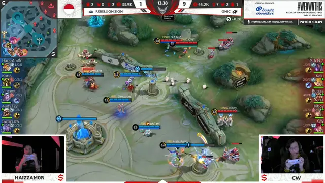 Pertandingan Onic Esports vs Rebellion Zion di MPL ID S12 pada Minggu, 17 September 2023 (YouTube MPL Indonesia)