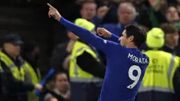 2. Alvaro Morata (Chelsea) - 8 Gol. (AFP/Adrian Dennis)