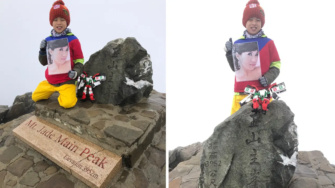 Penuhi Janji, Anak Mendaki Gunung dan Bawa Foto Ibunya