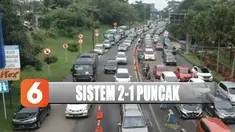 Sistem satu arah biasanya diberlakukan bergantian dari kedua arah di setiap akhir pekan.