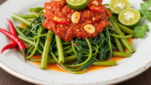 Sambal kangkung jeruk nipis