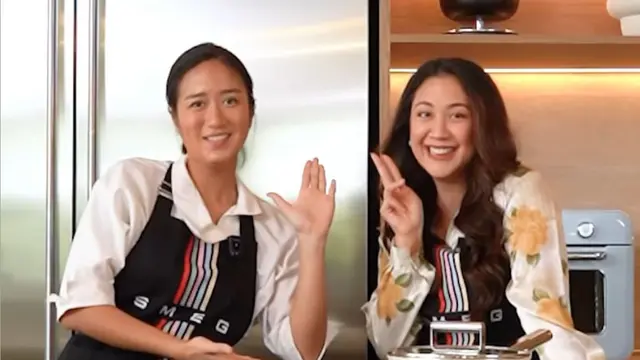 Sherina Munaf coba resep Turkish Eggs bareng Chef Renatta. (credit:instagram.com/sherinamunaf/smeg.id)