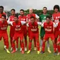 Para pemain PSM Makassar berpose bersama. (Liga Indonesia)