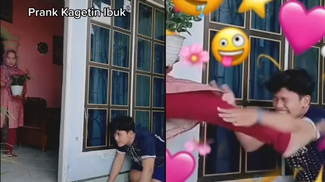 Iseng Bikin Sang Ibunda Kaget, Aksi Ibu Pria Ini Bikin Warganet Ngakak