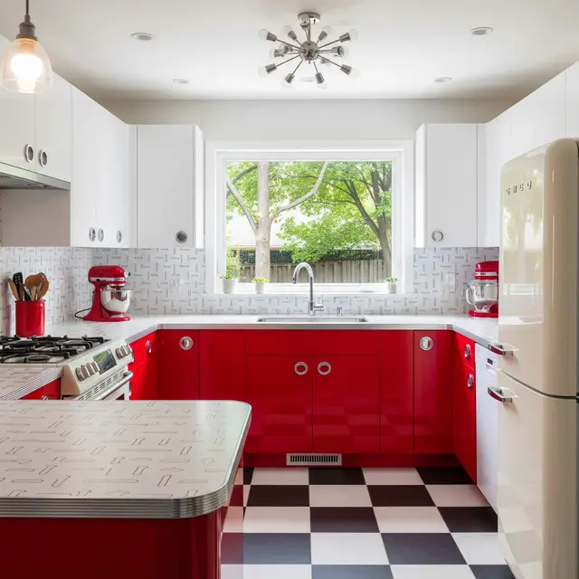 Desain Dapur Modern Klasik dengan Kitchen Set Bentuk U