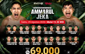 Jadwal Byon Combat Showbiz 8: Duel Sengit dari Fighter Undercard Sampai Main Card di Vidio