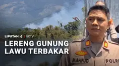 Lereng Gunung Lawu Terbakar, Medan Berat Persulit Upaya Pemadaman Api