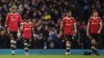 Tampil tanpa Cristiano Ronaldo yang dikabarkan menolak bermain, MU babak belur di kandang Manchester City dalam laga lanjutan Liga Inggris, Minggu (6/3/2022). Kalah mutlak dalam penguasaan bola yang mencapai 30 persen berbanding 70 persen, Setan Merah takluk 1-4. (AFP/Oli Scarff)