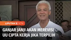Pasangan Calon Presiden dan Wakil Presiden, Ganjar Pranowo-Mahfud MD gelar pertemuan dengan dua serikat buruh terbesar di Indonesia. Seusai pertemuan paslon nomor urut 3 itu berjanji akan merevisi Undang-Undang Cipta Kerja jika terpilih pada pilpres ...