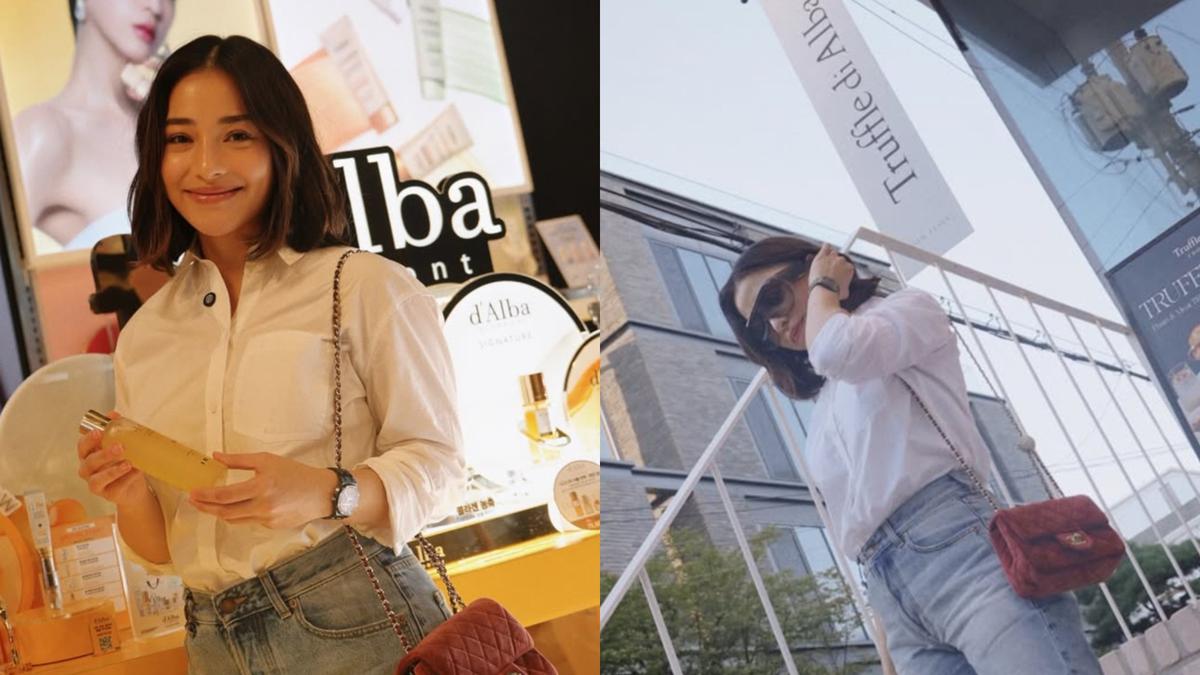 Gaya Mama Trendy Nikita Willy Tenteng Tas Chanel Velvet Rp102 Jutaan Saat Hangout di Korea Selatan