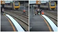 Seorang remaja nekat menghentikan laju kereta memasuki stasiun demi menyelamatkan burung-burung peliharaan.