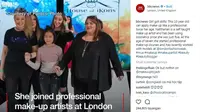 Natthanan, gadis cilik berusia 10 tahun yang sukses menjadi makeup artis termuda di panggung London Fashion Week. (Foto: Instagram @bbcnews)