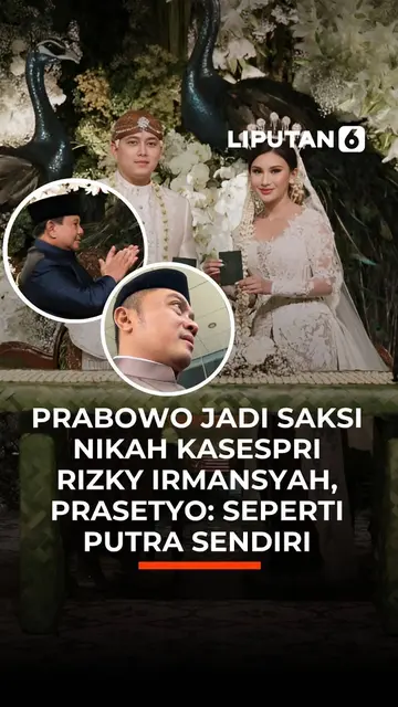 Prabowo Jadi Saksi Nikah Kasespri Rizky Irmansyah, Prasetyo: Seperti Putra Sendiri