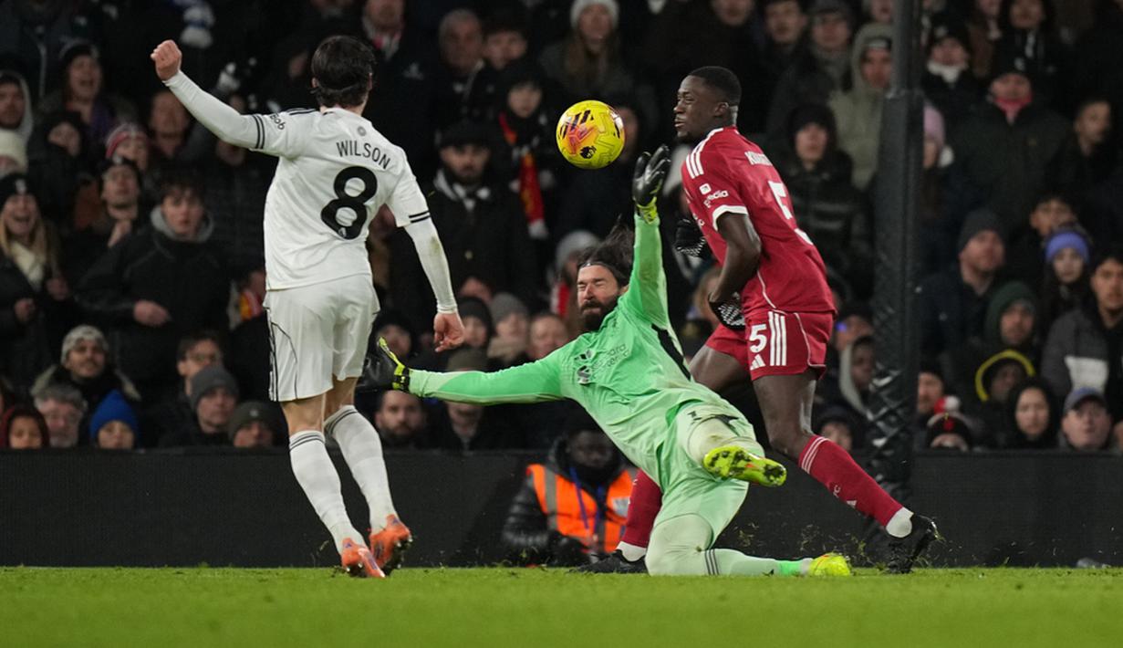 Gol Harry Wilson di babak pertama disamakan oleh Florian Wirtz di paruh kedua. (AP Photo/Alastair Grant)