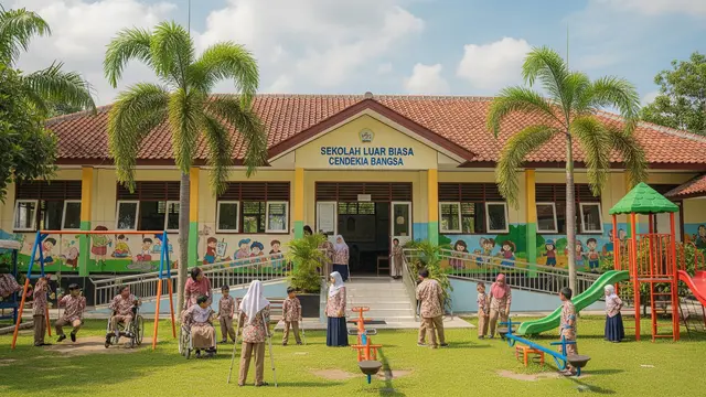 Ilustrasi Perbedaan Sekolah Inklusi dan SLB/Gemini AI