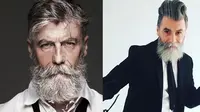 Punya Berewok Keren, Pria Tua bernama Philippe Dumas Ini Menjadi Model di Masa Pensiun (sumber Instagram)