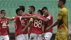 Para pemain Semen Padang merayakan gol yang dicetak Irsyad Maulana ke gawang Mitra Kukar pada laga Piala Presiden 2019 di Stadion Patriot, Bekasi, Kamis (14/3). Padang menang 2-0 atas Mitra. (Bola.com/Yoppy Renato)