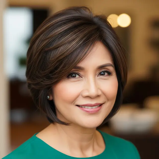 Model Rambut Pendek Wanita Usia 50 Tahun ke Atas