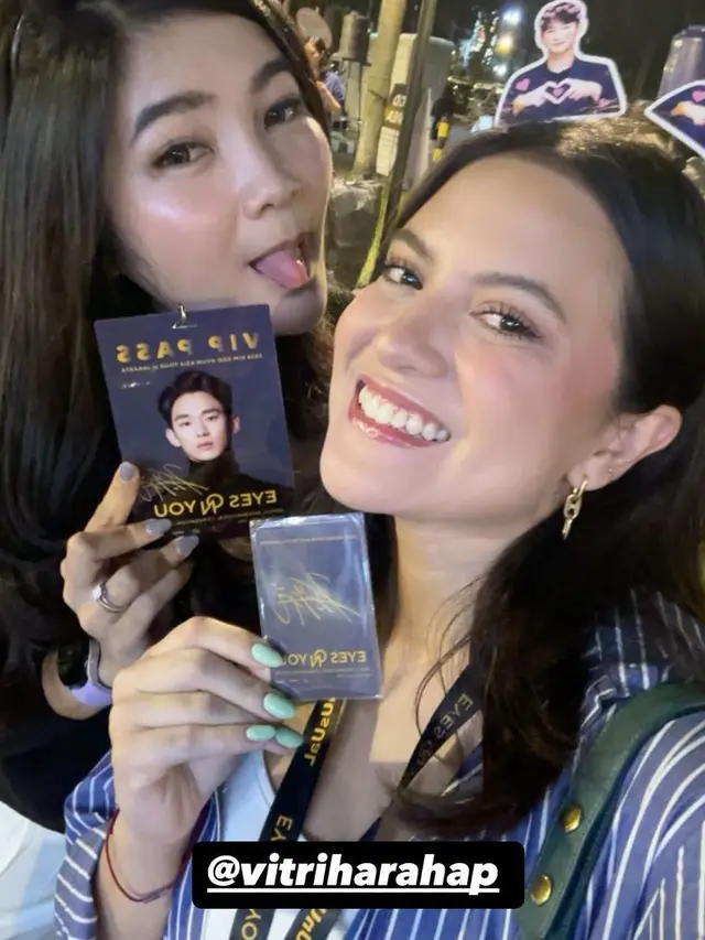 Marsha Aruan saat Hadir Fan Meeting Kim Soo Hyun di Indonesia. [@aruanmarsha]