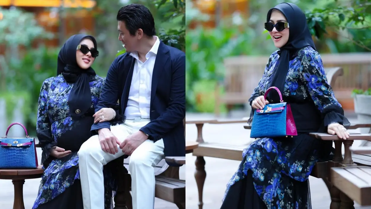 Gaya Bumil Mahal ala Syahrini dengan Tas Milyaran, Tampilan Pantofel yang Ketat Jadi Sorotan