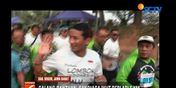 Sandi Ikuti Penggalangan Dana Bantuan Gempa Sulteng dengan Lari 5 Km