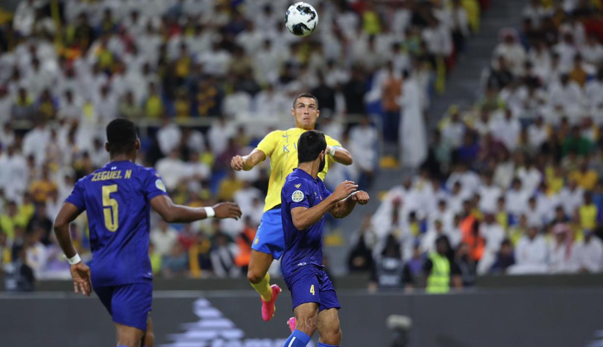 Sumbangan satu gol Ronaldo turut membawa Al Nassr menang 4-1. (twitter/al nassr)