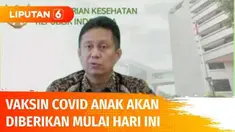 Menteri Kesehatan Republik Indonesia, Budi Gunadi Sadikin memastikan vaksin Covid-19 untuk anak usia 6-11 tahun akan dimulai hari ini. Menkes menegaskan vaksinasi anak hanya bisa dilakukan di wilayah yang cakupan vaksinasi sudah di atas 70 persen.