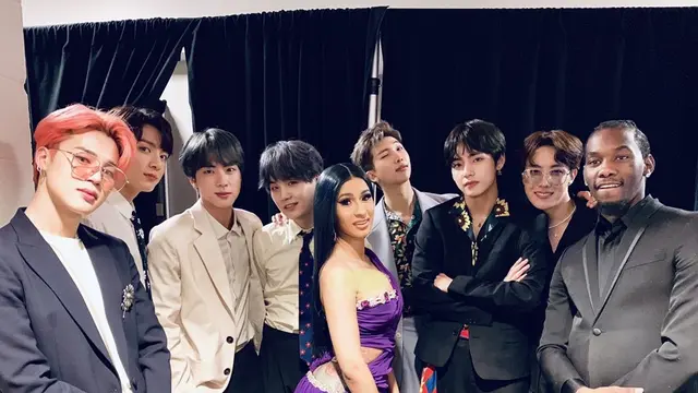 Cardi B dan BTS. (Twitter/ BTS_twt)
