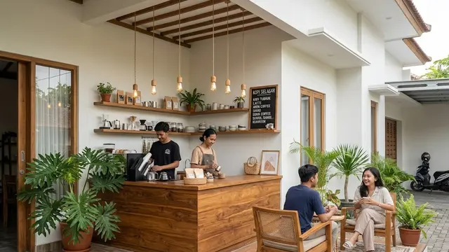 Kedai Kopi Mini di Area Teras