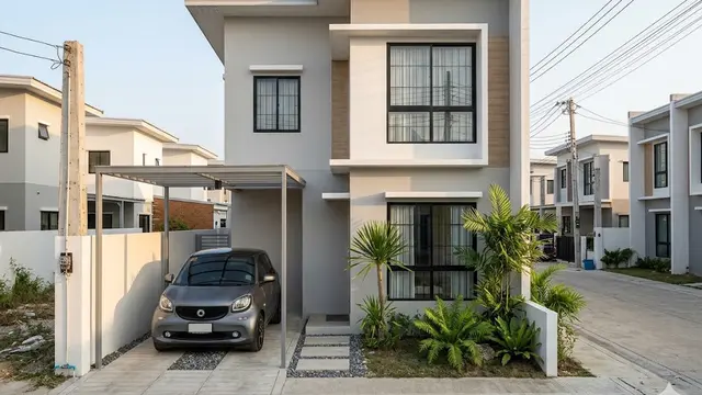 Rumah Tipe 36 dengan Taman Belakang dan Carport Compact