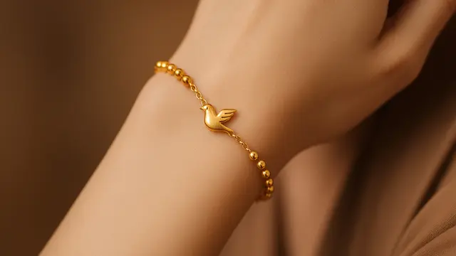 Model Gelang Emas Motif Burung Trendi