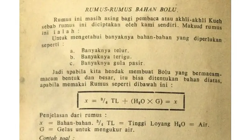 Viral, Resep Kue Bolu Kayak Rumus Fisika Ini Bikin Netizen Heran