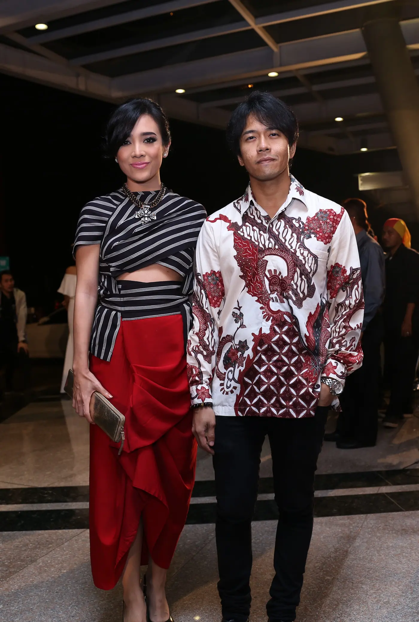 Dea Ananda dan Suami di Resepsi Pernikahan Hengky Kurniawan (Galih W. Satria/bintang.com)