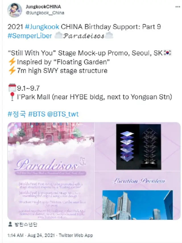 Perayaan ulang tahun Joongkook BTS