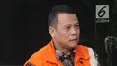 Terpidana mantan Kapus Data dan Sistem Informasi Sekjen Kemendagri, Dudy Jocom menjalani pemeriksaan di gedung KPK, Jakarta, Selasa (29/1). Dudy diperiksa terkait dugaan korupsi pembangunan Kampus IPDN di Gowa tahun anggaran 2011.(merdeka.com/Dwi Narwoko)