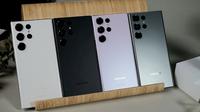 Samsung Galaxy S23 Ultra 5G dirilis dalam empat varian warna; Green, Cream, Phamtom Black, Lavender (Liputan6.com/ Agustin Setyo W).