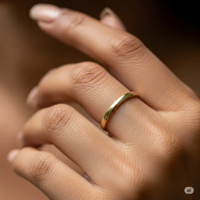 Model Cincin Emas Simple Elegan. Foto: Gemini