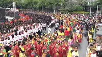 Ribuan Pesilat dan Penari Meriahkan Jakarta Dalam Warna di Bundaran HI