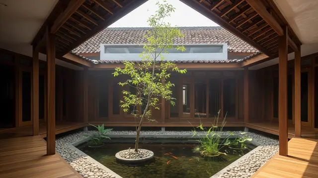 Rumah Desa Dengan Lorong Angin